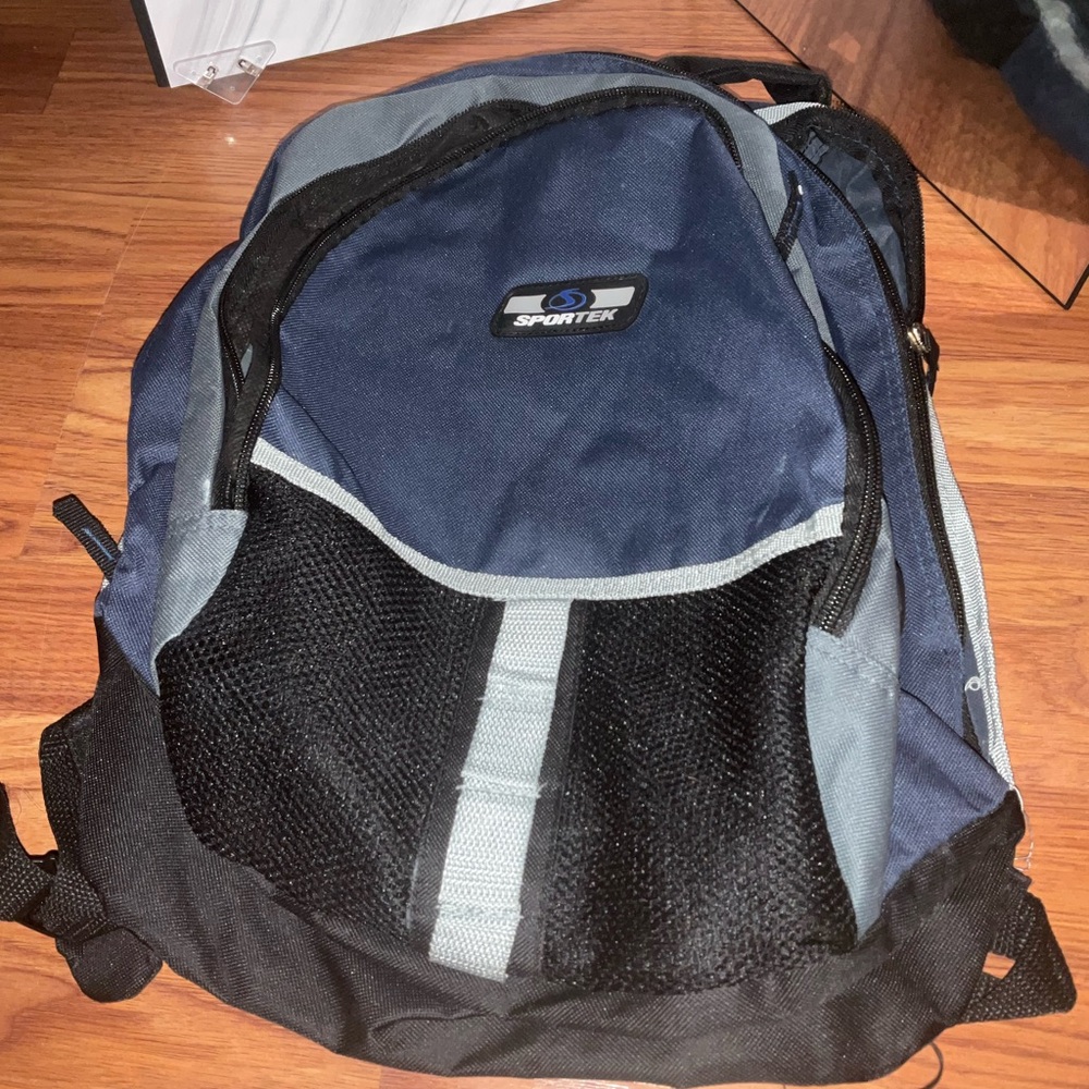 Blue and Black Men's Backpack